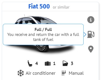 Fuel policy Full / Full or Full / Empty - what does it mean?