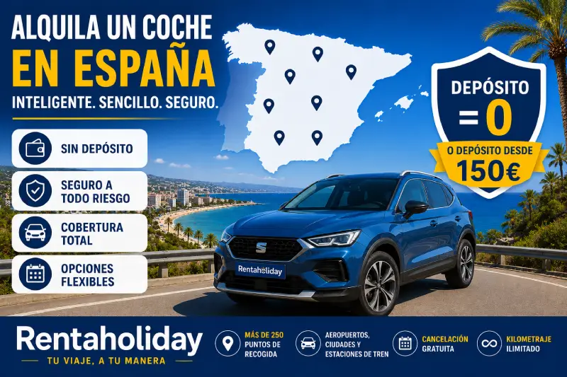 ¿Qué depósito se bloquea realmente al alquilar un coche en España en 2026?