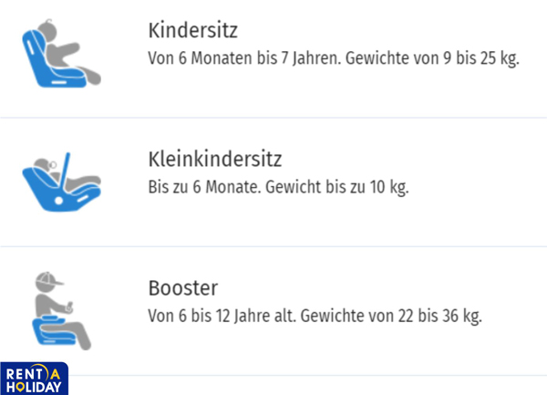 Autovermietung in Barcelona - Kindersitzpflicht