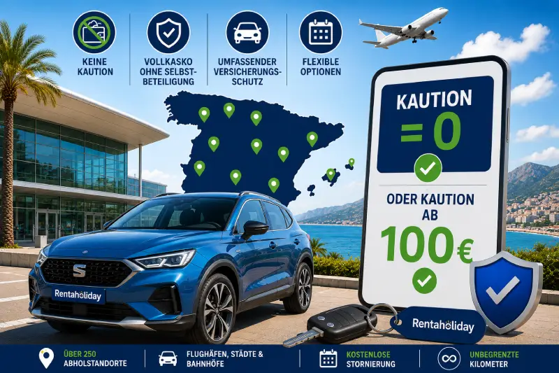 Mietwagen-Kautionen in Spanien im Jahr 2026