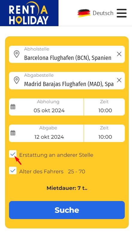 Autovermietung am Flughafen Barcelona