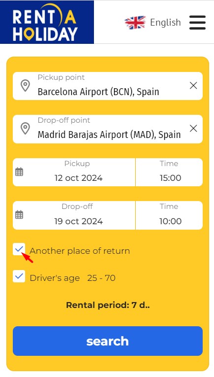 Car rental in Barcelona airport