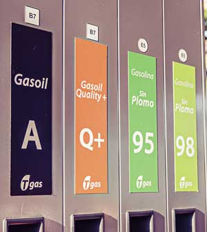 Welche Arten von Kraftstoff gibt es in Spanien?