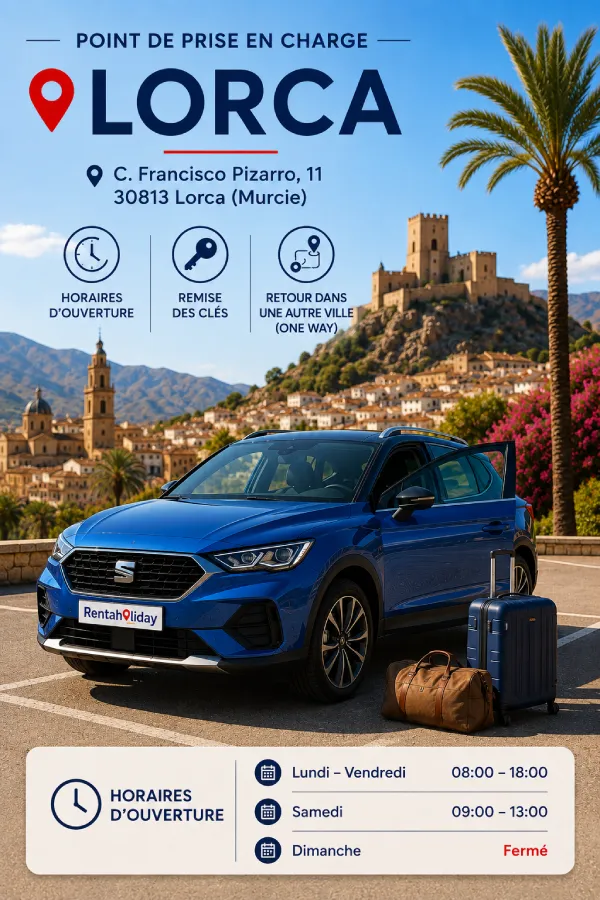 Prise en charge de la voiture à Lorca