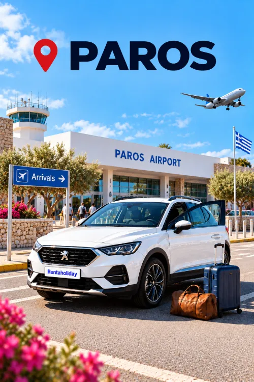 Car pick-up at Paros Airport