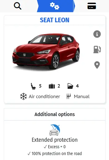 Zero excess car hire at Alicante railway station