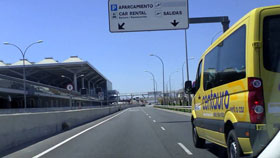 Kostenloser Shuttlebus am Flughafen Málaga Autovermietung