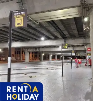 Free shuttle for car rental pickup at Alicante Airport