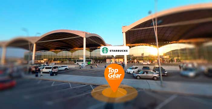 Lugar de recogida del coche en el Aeropuerto de Alicante con Top Gear Mobility